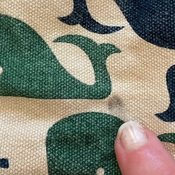 Bungalow 360 Canvas Crossbody/Shoulder/Hobo Beach Bag Blue Green Whale Print - Picture 12 of 13